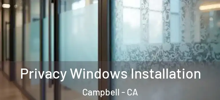  Privacy Windows Installation Campbell - CA